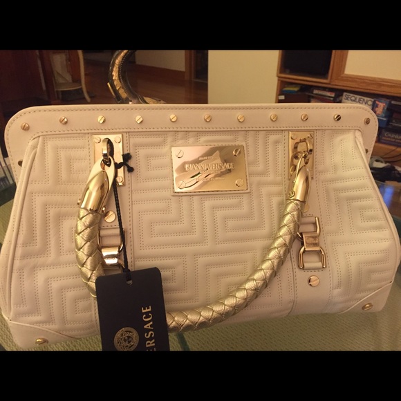versace patent leather bag